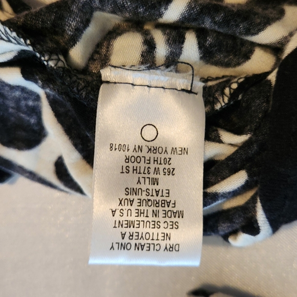 An Original Milly Black/White Jersey Knit Surplice Dress small - Picture 6 of 10